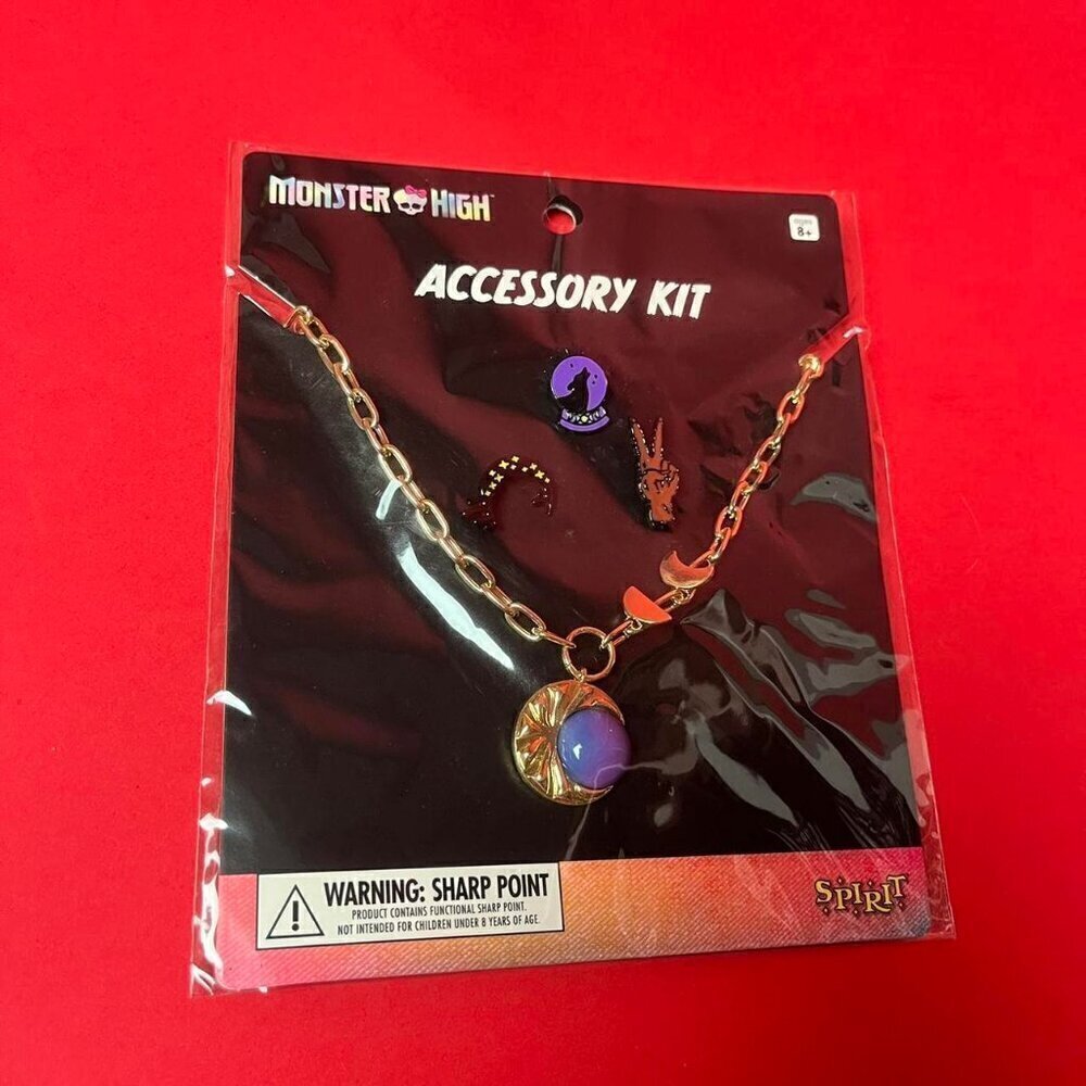 Spirit Halloween / monster high clawdeen jewelry set 💜💛